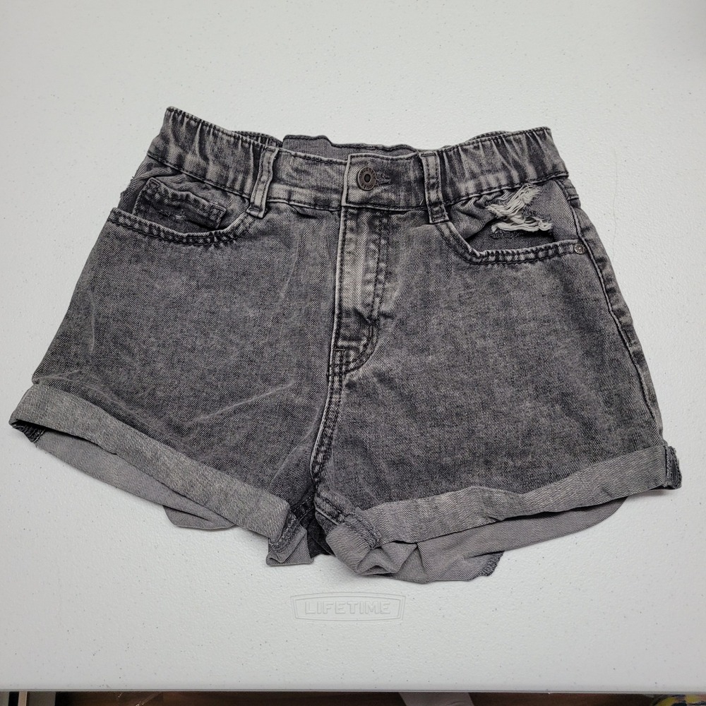 Sincerely Jules Girls Denim Distressed Black Wash Cutoff‎ Shorts Size 1 25